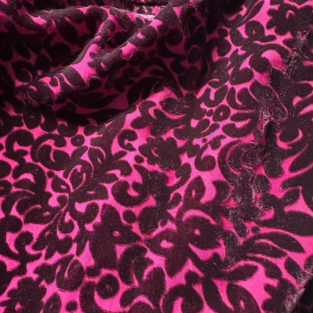 Design Lab Sz M Pink and Black Velvet Dress - Picture 6 of 9